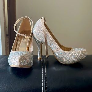Flourish heels. Has shiny beads all around them. Perfect for a special event